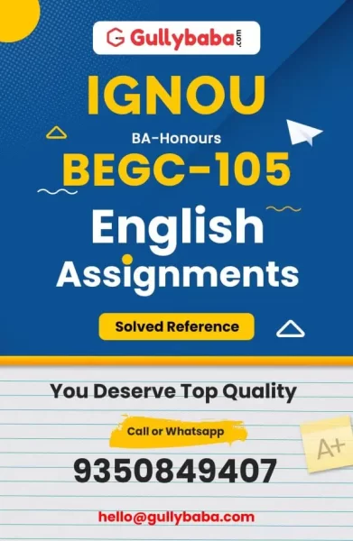 IGNOU BEGC-105 Solved Assignment