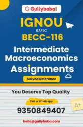 BECC-116:Intermediate Macroeconomics