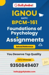 BPCM-161: Foundations of Psychology