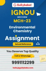MCH-23: Environmental Chemistry