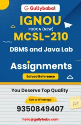 MCSL-210 IGNOU Solved Assignments
